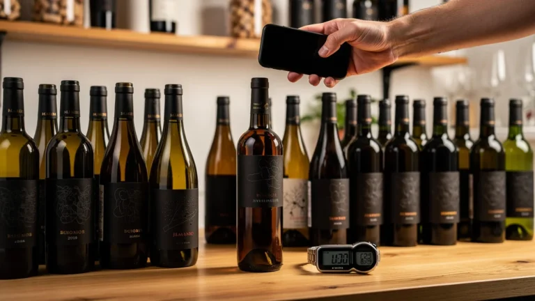 Test Vivino sur 45 bouteilles, scan chronométré d’une bouteille de vin avec smartphone