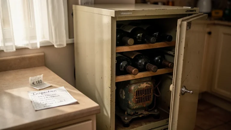 Acheter une cave à vin d'occasion sans vérifier le compresseur a coûté 180 euros au narrateur